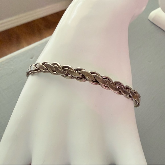 Taxco Mexico 925 Sterling Silver Braided Bangle Bracelet